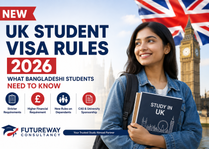 Discover the latest UK Student Visa rules for Bangladeshi students in 2026, including financial requirements, dependants, CAS, documents and visa guidance.
